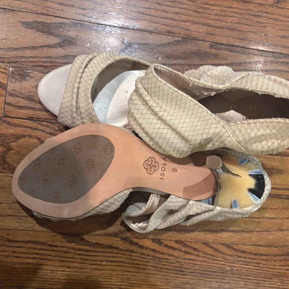 Stylish Cream Peep-Toe Women Shoes